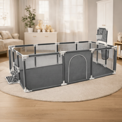 3-in-1 Kids Ball Pit Playpen Arena – Basketball Hoop & Football Goal Set 🏀⚽🎪