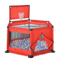Hexagon Kids Playpen Tent with 30 Balls â Safe Indoor Ball Pit Play Area ðŠâĻ
