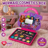 Mermaid Makeup Kit for Girls – 20-in-1 Beauty Play Set with Carry Case