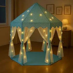 Princess Tent House with Fairy Lights β Royal Play Castle for Kids