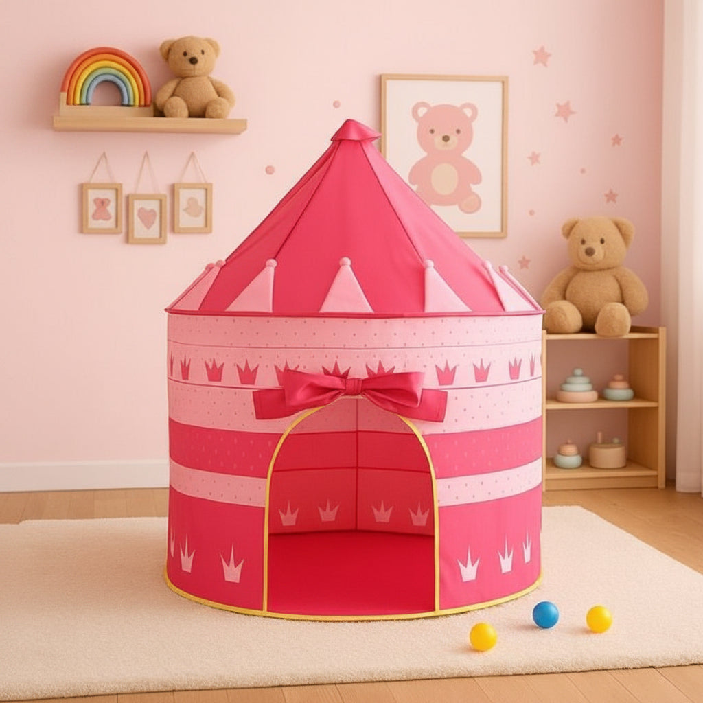 Castle Play House Portable Tent – Kids Princess & Adventure Play Castle 🏰✨👑