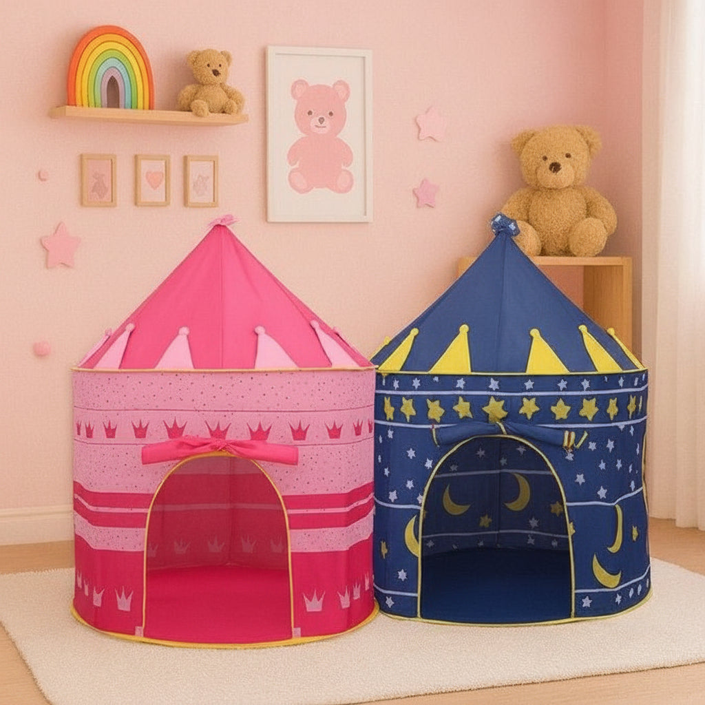 Castle Play House Portable Tent – Kids Princess & Adventure Play Castle 🏰✨👑