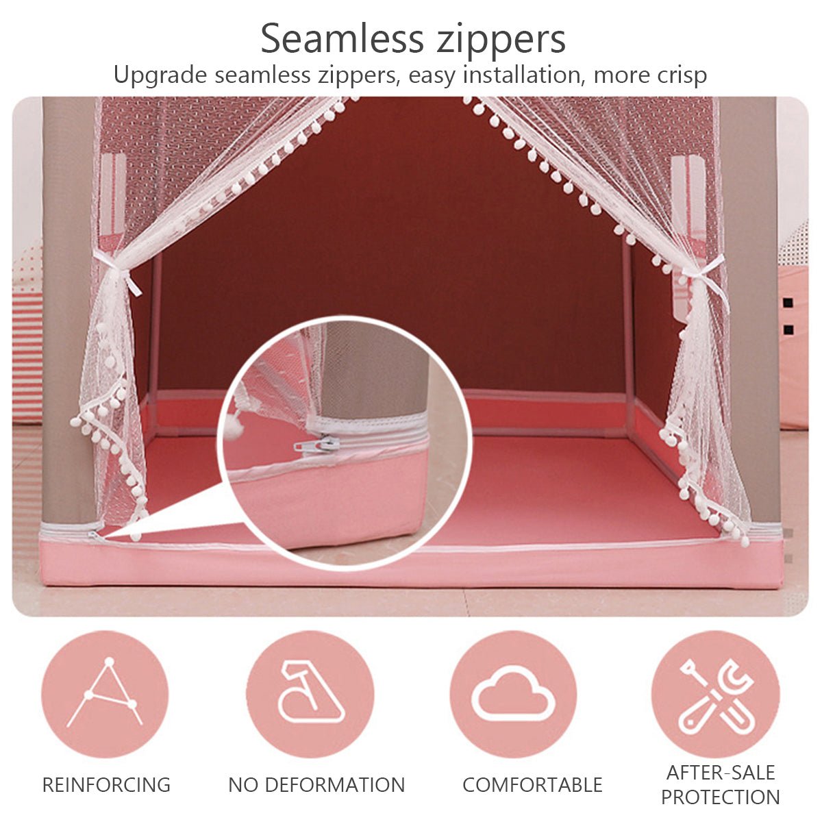 Little Princess Play Tent House With Fairy Lights – Cozy Indoor Castle for Kids 👑🏰✨