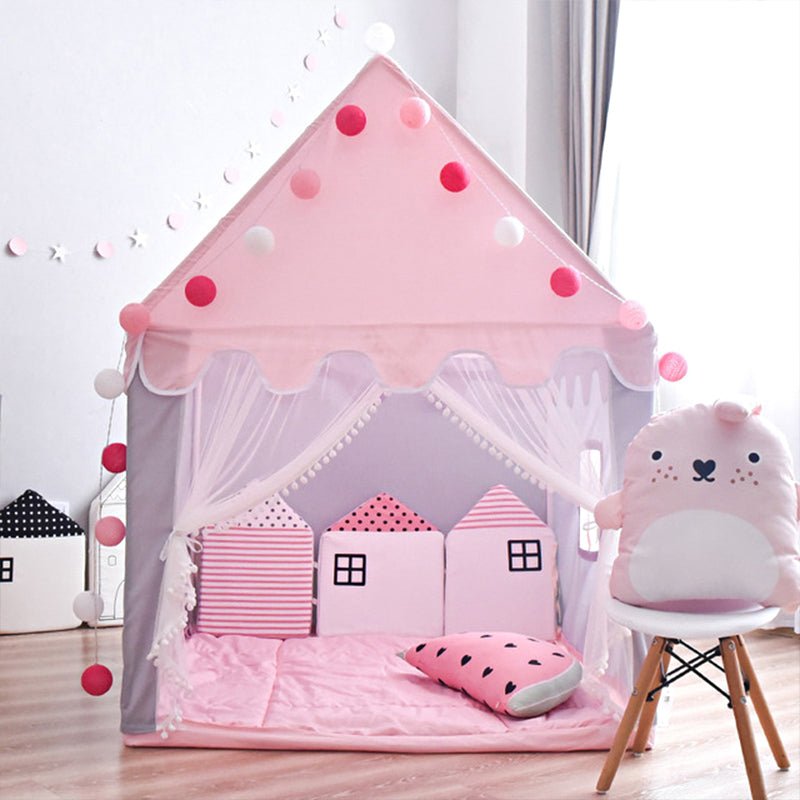 Little Princess Play Tent House With Fairy Lights – Cozy Indoor Castle for Kids 👑🏰✨