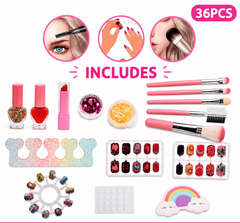 Princess Makeup Beauty Suitcase Set for Girls | 36 Pcs